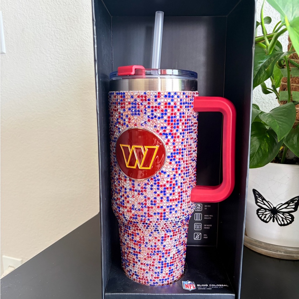 NFL Washington Commanders 40oz Bling Tumbler